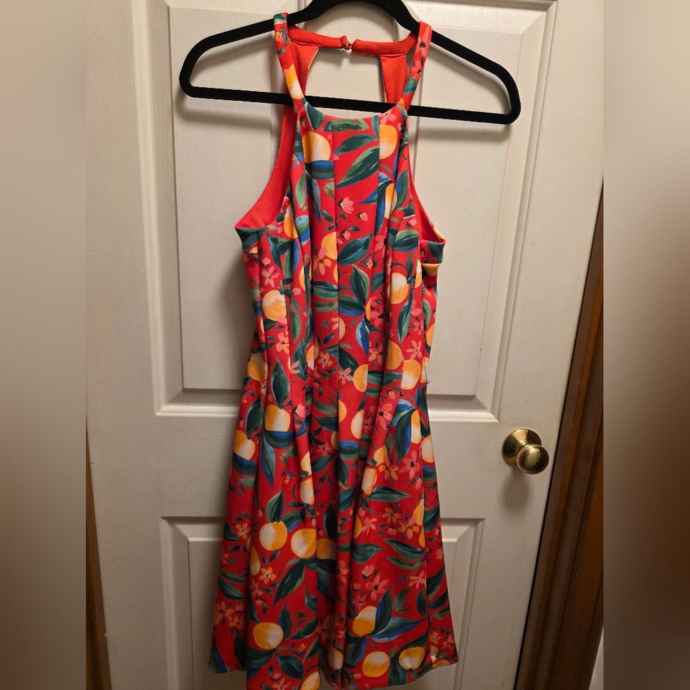 Vince Camuto Halter Fit & Flare Dress Size 14 New - Picture 3 of 12